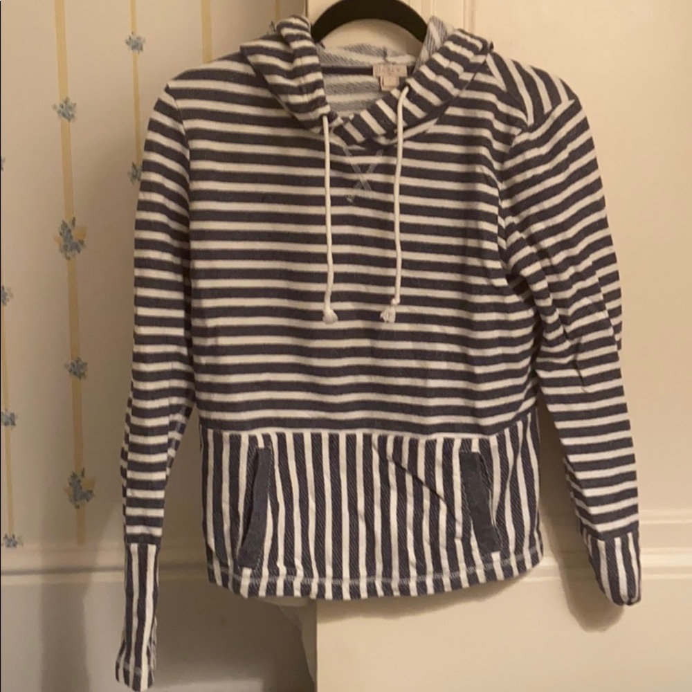 J.Crew Women’s Striped Drawstring Hoodie